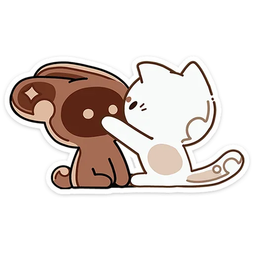 😡 Стикер «Сливкис и Кофик» для Telegram