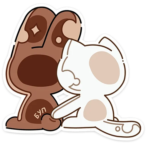 ☺ Стикер «Сливкис и Кофик» для Telegram