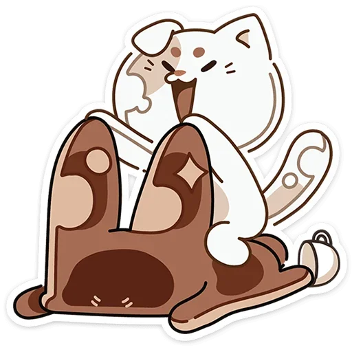☺ Стикер «Сливкис и Кофик» для Telegram