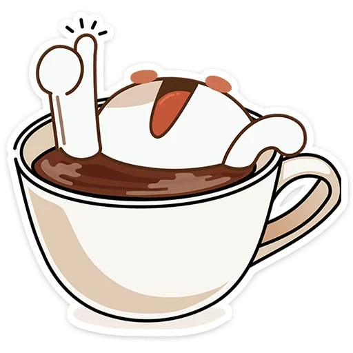 👍 Стикер «Сливкис и Кофик» для Telegram