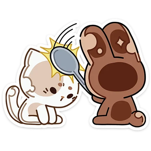 😠 Стикер «Сливкис и Кофик» для Telegram