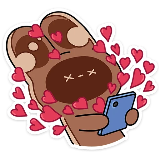 ❤ Стикер «Сливкис и Кофик» для Telegram