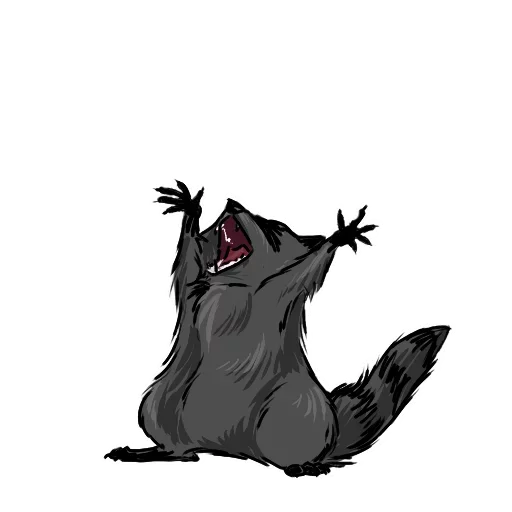 😌 Стикер «Coffee with raccoon» для Telegram