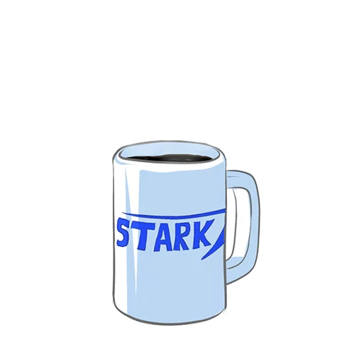 ☕ Стикер «Coffee with raccoon and RDJ» для Telegram