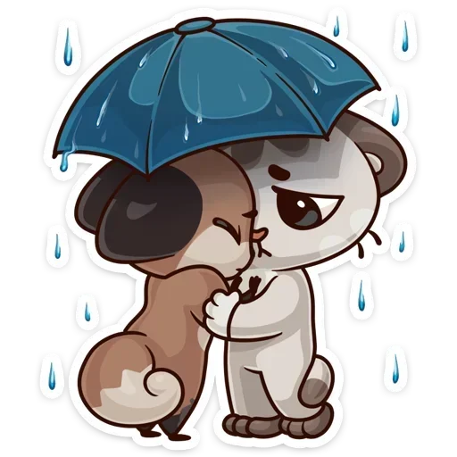 ☔️ Стикер «Когда просто любишь без надписей» для Telegram