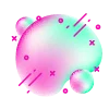 Стикер 40 colored blots
