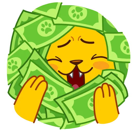 🤑 Стикер «Colored Cats» для Telegram