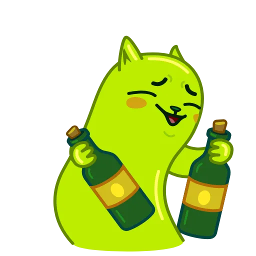 🍾 Стикер «Colored Cats» для Telegram