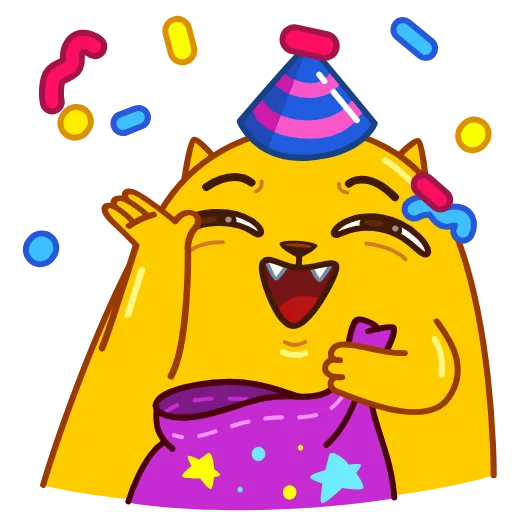 🥳 Стикер «Colored Cats» для Telegram