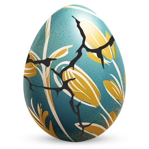 🥚 Стикер «Счастливой Пасхи» для Telegram