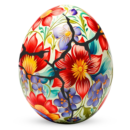 🥚 Стикер «Счастливой Пасхи» для Telegram