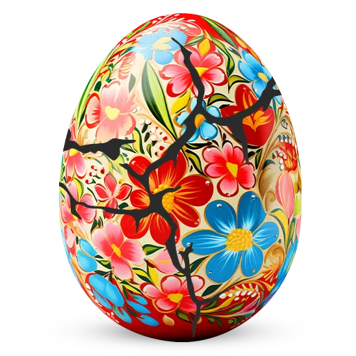 🥚 Стикер «Счастливой Пасхи» для Telegram