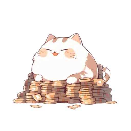 🤑 Стикер «Толстые коты» для Telegram