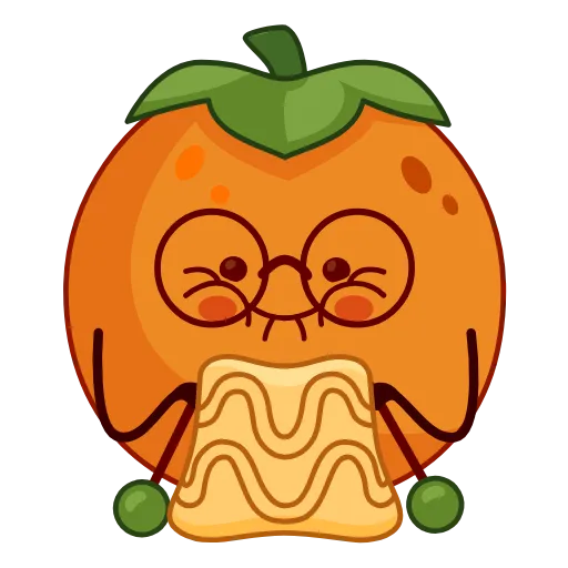 🍊 Стикер «Вкусные истории» для Telegram
