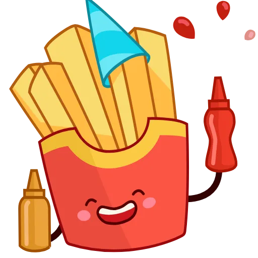 🍟 Стикер «Вкусные истории» для Telegram