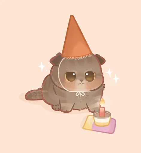 🎂 Стикер «Мягкие коты» для Telegram