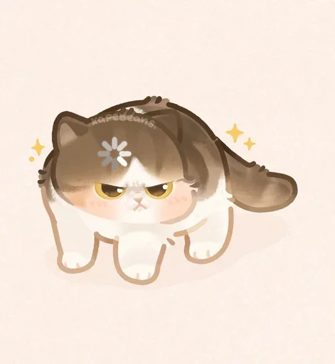 🫥 Стикер «Мягкие коты» для Telegram