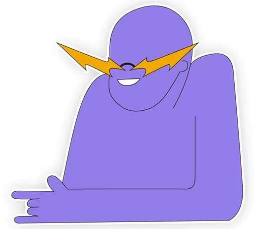 ⚡ Стикер «Colourful man» для Telegram