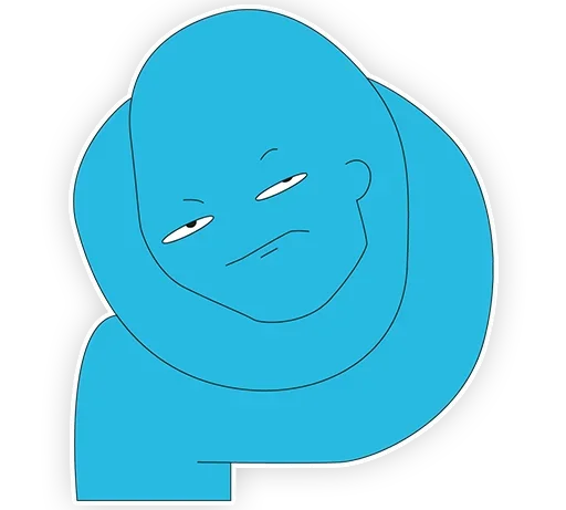 😑 Стикер «Colourful man» для Telegram