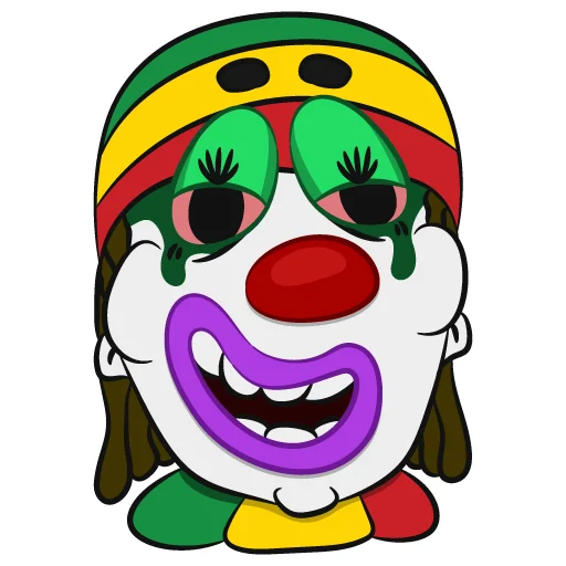 😮‍💨 Стикер «Colorful Clowns» для Telegram