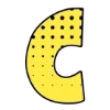❗ Эмодзи «Комикс-шрифт, жёлтый и белый, русские и английские» для Telegram