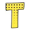 ❗ Эмодзи «Комикс-шрифт, жёлтый и белый, русские и английские» для Telegram