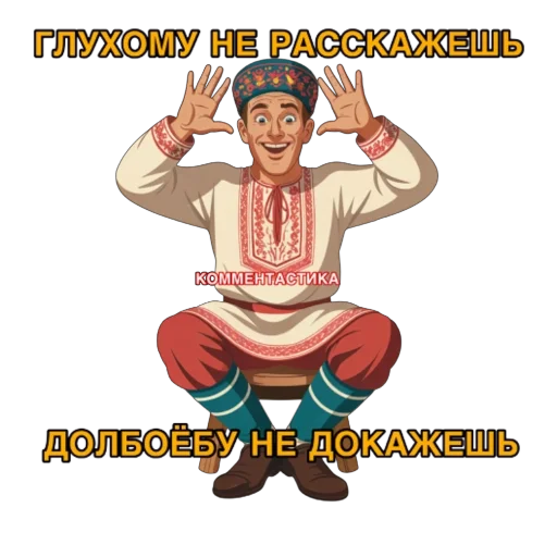 🫥 Стикер «КОММЕНТАСТИКА» для Telegram