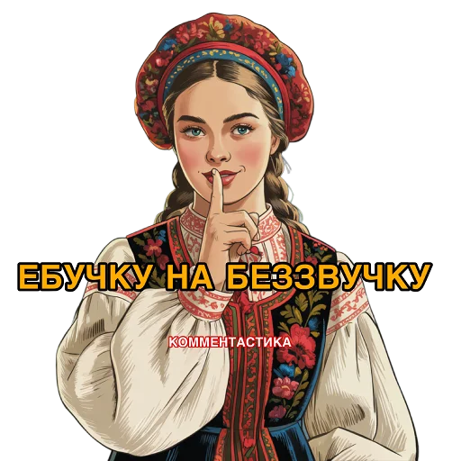 🤫 Стикер «КОММЕНТАСТИКА» для Telegram