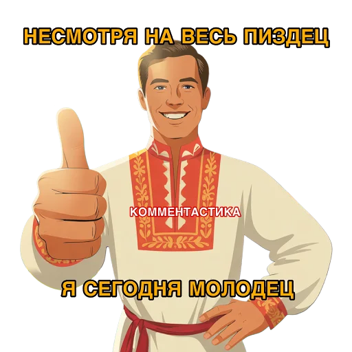 👍 Стикер «КОММЕНТАСТИКА» для Telegram