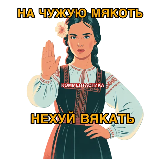 ✋ Стикер «КОММЕНТАСТИКА» для Telegram