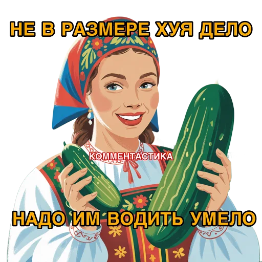 🥒 Стикер «КОММЕНТАСТИКА» для Telegram