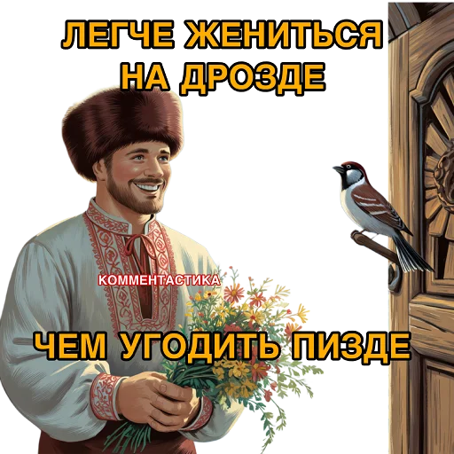 👰 Стикер «КОММЕНТАСТИКА» для Telegram