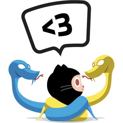 🐍 Стикер «Octocat» для Telegram