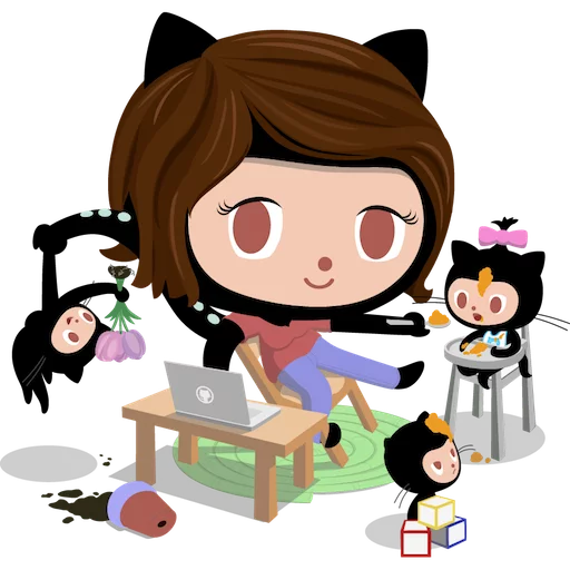 🙎 Стикер «Octocat» для Telegram