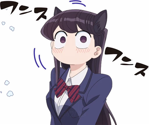 😊 Стикер «Komi-san wa Comyushou Desu» для Telegram