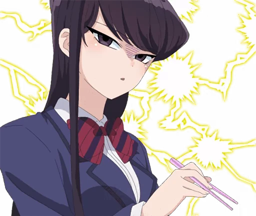 ⚡ Стикер «Komi-san wa Comyushou Desu» для Telegram