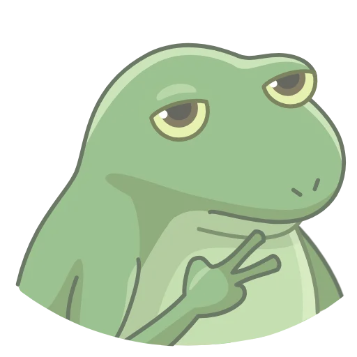 ✌️ Стикер «Concerned Froge» для Telegram