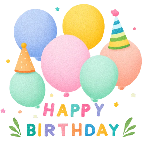 🎈 Стикер «HAPPY BIRTHDAY» для Telegram