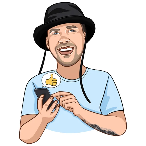 Стикерпак connect 24 space для Telegram