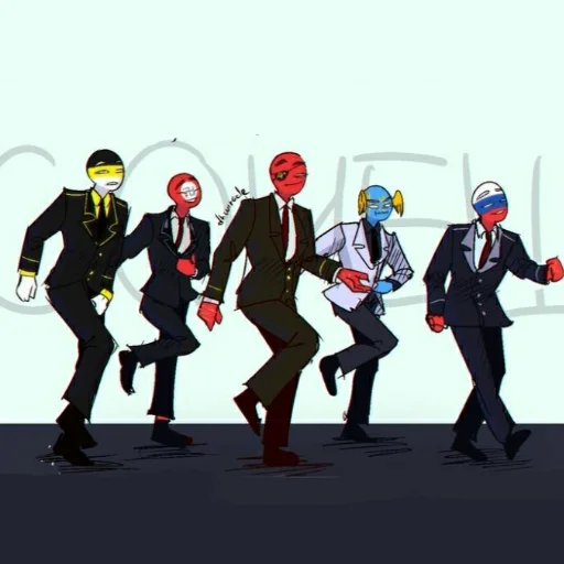 🕺 Стикер «Contryhumans» для Telegram