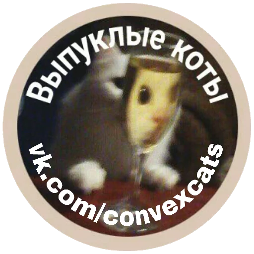 Стикерпак Выпуклые коты для Telegram