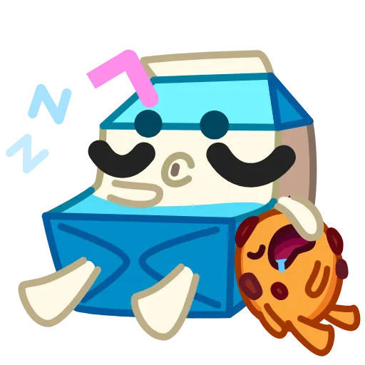 😴 Стикер «Cookie and Milky» для Telegram