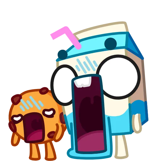 😨 Стикер «Cookie and Milky» для Telegram