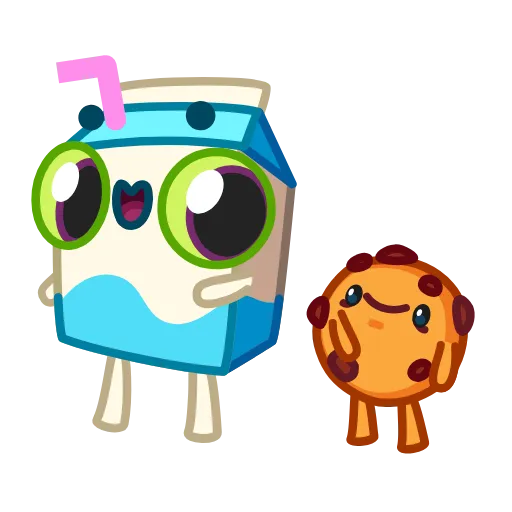 🤝 Стикер «Cookie and Milky» для Telegram