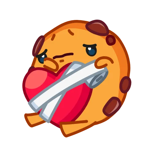 ❤️‍🩹 Стикер «Cookie and Milky» для Telegram