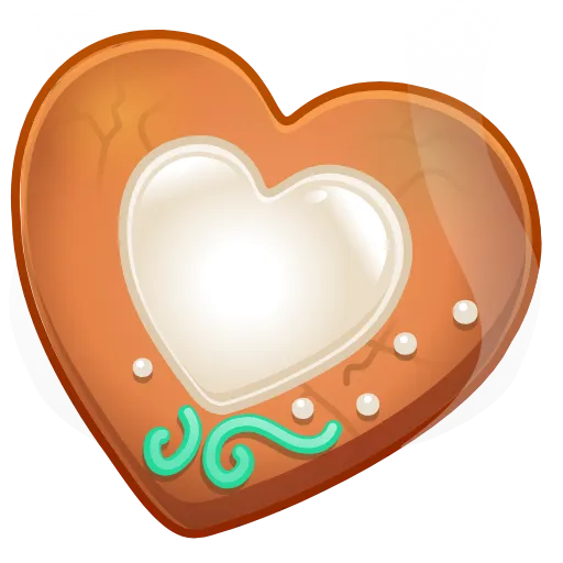 🍪 Эмодзи «Cookie Heart» для Telegram