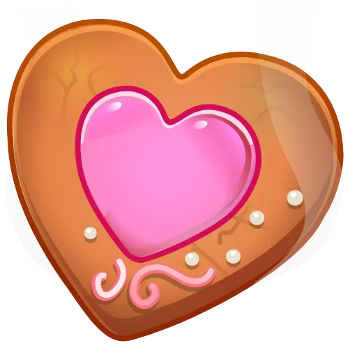 🍪 Эмодзи «Cookie Heart» для Telegram