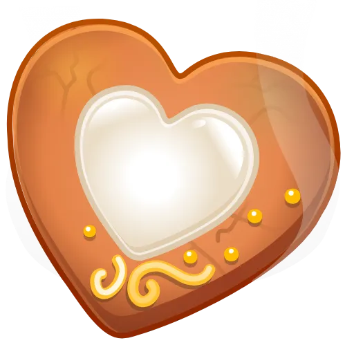 🍪 Эмодзи «Cookie Heart» для Telegram