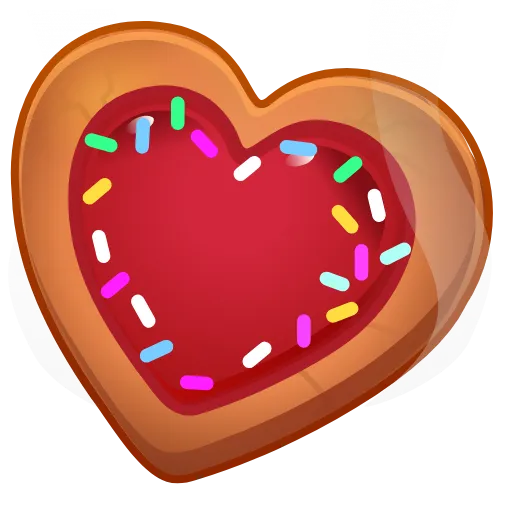🍪 Эмодзи «Cookie Heart» для Telegram