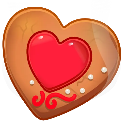 🍪 Эмодзи «Cookie Heart» для Telegram